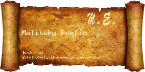 Malitsky Evelin névjegykártya